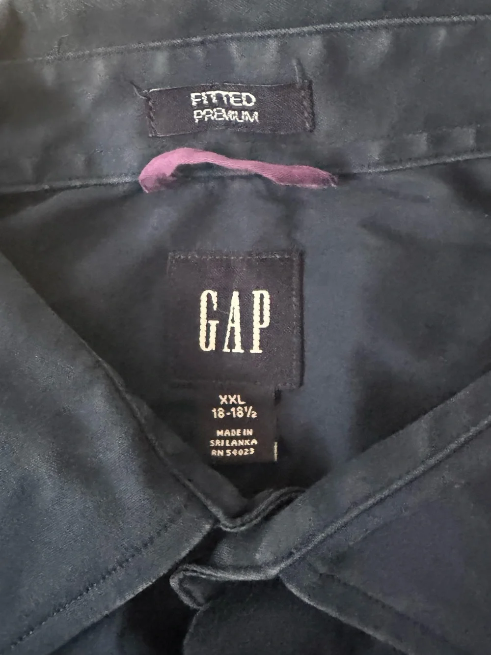 GAP Fitter Premium Men's Dark Navy Button-Down Dress Shirt